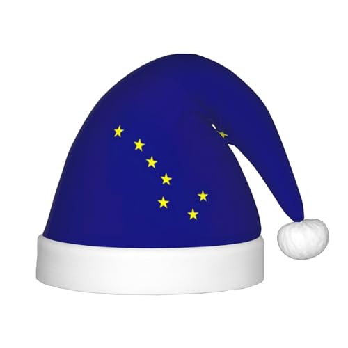pvinnk Festliche Weihnachtsmütze mit Alaska-Staatsflagge, Unisex, Weihnachtsmannmütze, Weihnachtsmannmütze, Weihnachtsmannmütze pvinnk Festliche Weihnachtsmütze mit Alaska-Staatsflagge, Unisex, Weihnachtsmannmütze, Weihnachtsmannmütze, Weihnachtsmannmütze von pvinnk