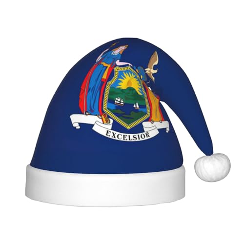 pvinnk Festliche Weihnachtsmütze mit New Yorker Staatsflagge, Unisex, Weihnachtsfeier, Weihnachtsmannmütze, Weihnachtsmannmütze pvinnk Festliche Weihnachtsmütze mit New Yorker Staatsflagge, Unisex, Weihnachtsfeier, Weihnachtsmannmütze, Weihnachtsmannmütze von pvinnk