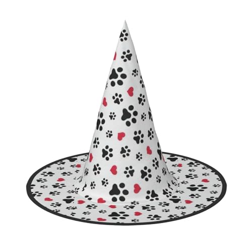 pvinnk Love Cat Paw Heart Puppy Foot Print Over Vibrant Carnival Halloween Hat Adult Costume Accessory For Themed Parties pvinnk Love Cat Paw Heart Puppy Foot Print Over Vibrant Carnival Halloween Hat Adult Costume Accessory For Themed Parties von pvinnk