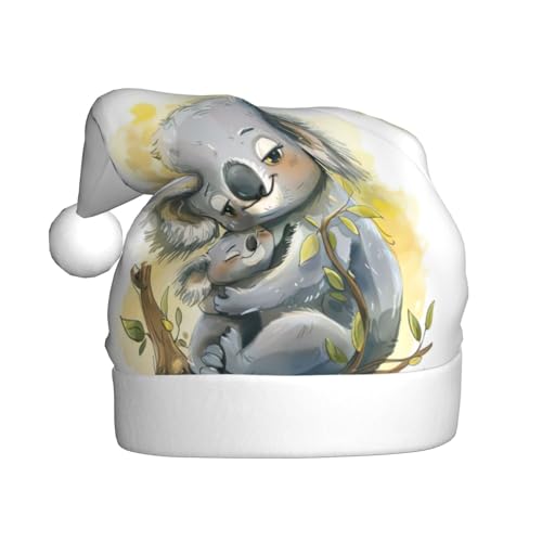 pvinnk Niedlicher Koala-Mutter- und Babyaufdruck, Weihnachtsmütze, Zubehör für Erwachsene Feiertage und Weihnachtsfeiern pvinnk Niedlicher Koala-Mutter- und Babyaufdruck, Weihnachtsmütze, Zubehör für Erwachsene Feiertage und Weihnachtsfeiern von pvinnk