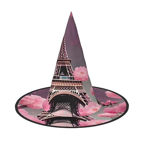 pvinnk Paris Street Eiffelturm rosa Blumendruck über lebendigem Karneval Halloween Hut Erwachsene Kostüm Zubehör für Mottopartys pvinnk Paris Street Eiffelturm rosa Blumendruck über lebendigem Karneval Halloween Hut Erwachsene Kostüm Zubehör für Mottopartys von pvinnk