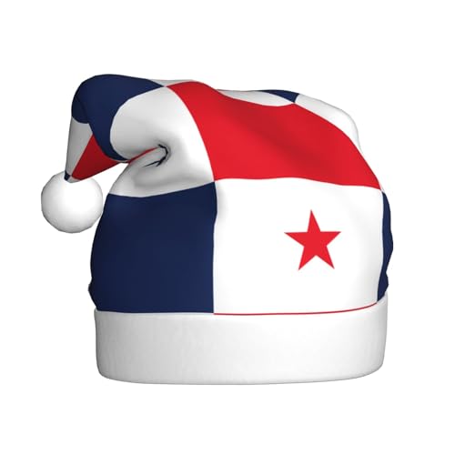 pvinnk Weihnachtsmütze, Motiv: Flagge von Panama, Zubehör für Erwachsene, Feiertage und Weihnachtsfeiern von pvinnk