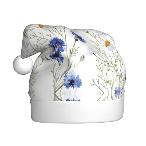 pvinnk Weihnachtsmütze mit Blumen und Kornblumen, Gänseblümchen, Zubehör für Erwachsene, Feiertage und Weihnachtsfeiern von pvinnk