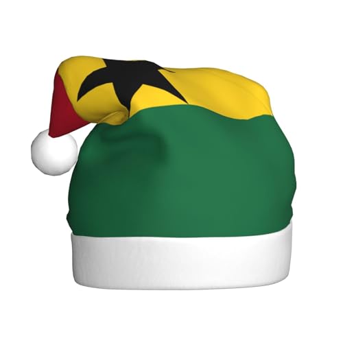 pvinnk Weihnachtsmütze mit Flagge von Ghana, Zubehör für Erwachsene und Weihnachtsfeiern pvinnk Weihnachtsmütze mit Flagge von Ghana, Zubehör für Erwachsene und Weihnachtsfeiern von pvinnk