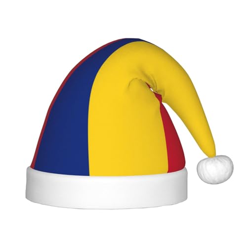 pvinnk Weihnachtsmütze mit Flagge von Rumänien, Unisex, Weihnachtsmannmütze, Weihnachtsmannmütze pvinnk Weihnachtsmütze mit Flagge von Rumänien, Unisex, Weihnachtsmannmütze, Weihnachtsmannmütze von pvinnk