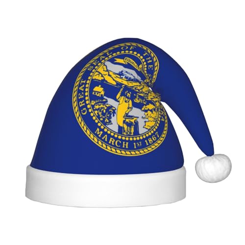 pvinnk Weihnachtsmütze mit Nebraska-Flagge, Unisex, Weihnachtsmannmütze, Weihnachtsmannmütze, Weihnachtsmannmütze pvinnk Weihnachtsmütze mit Nebraska-Flagge, Unisex, Weihnachtsmannmütze, Weihnachtsmannmütze, Weihnachtsmannmütze von pvinnk