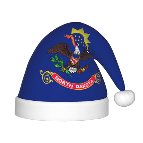 pvinnk Weihnachtsmütze mit Nord-Dakota-Staatsflaggen-Druck, Unisex, Weihnachtsfeier, Weihnachtsmannmütze pvinnk Weihnachtsmütze mit Nord-Dakota-Staatsflaggen-Druck, Unisex, Weihnachtsfeier, Weihnachtsmannmütze von pvinnk