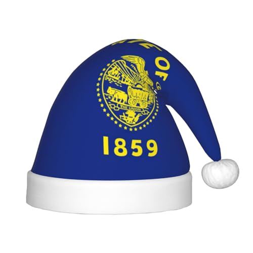 pvinnk Weihnachtsmütze mit Oregon-Flagge, Unisex, Weihnachtsmannmütze, Weihnachtsmannmütze pvinnk Weihnachtsmütze mit Oregon-Flagge, Unisex, Weihnachtsmannmütze, Weihnachtsmannmütze von pvinnk