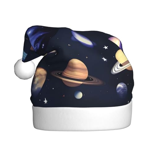 pvinnk Weihnachtsmütze mit Planeten, Sternen und Milchstraße, bedruckt, Zubehör für Erwachsene Feiertage und Weihnachtsfeiern pvinnk Weihnachtsmütze mit Planeten, Sternen und Milchstraße, bedruckt, Zubehör für Erwachsene Feiertage und Weihnachtsfeiern von pvinnk