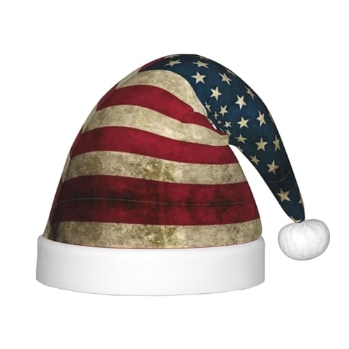 pvinnk Weihnachtsmütze mit amerikanischer Flagge, Unisex, Weihnachtsmannmütze, Weihnachtsmannmütze, Weihnachtsmannmütze pvinnk Weihnachtsmütze mit amerikanischer Flagge, Unisex, Weihnachtsmannmütze, Weihnachtsmannmütze, Weihnachtsmannmütze von pvinnk