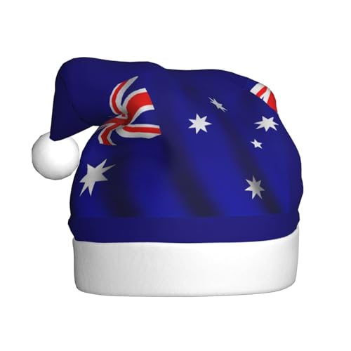 pvinnk Weihnachtsmütze mit australischer Flagge, Zubehör für Erwachsene und Weihnachtsfeiern von pvinnk