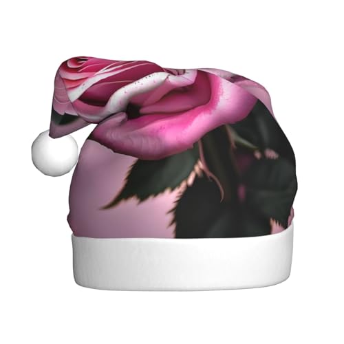 pvinnk Weihnachtsmütze mit rosafarbenem und rosafarbenem Aufdruck, Zubehör für Erwachsene und Weihnachtsfeiern von pvinnk