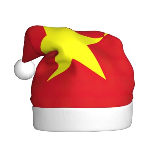 pvinnk Weihnachtsmütze mit vietnamesischer Flagge, Zubehör für Erwachsene Feiertage und Weihnachtsfeiern von pvinnk