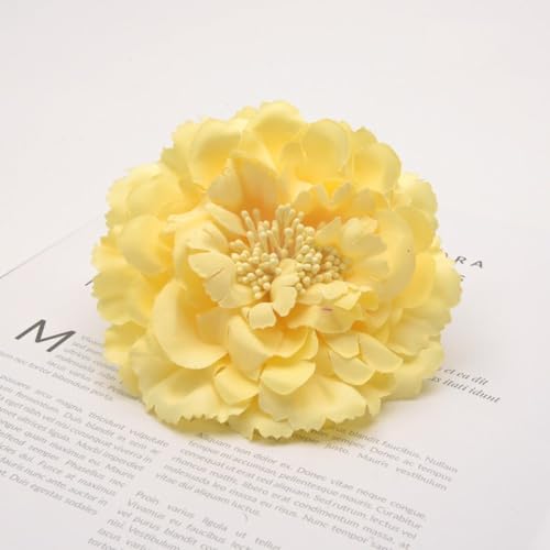 qbodp 2 Stück Vorhang Raffhalter-Clip, Künstliche Blumen-Raffhalter Für Vorhänge, Heimdekoration, Wohnzimmer-Vorhang-Dekorationsclip, Gelb von qbodp