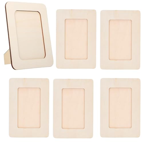 qhklew 6 Stück Hölzerner Bilderrahmen Set, Bilderrahmen Holz Set zum Bemalen Selbstgestalten, 19x14 cm Fotorahmen Holzrahmen Holzbilderrahmen für DIY Holzfarbe Geschenke Kunsthandwerk Dekoration qhklew 6 Stück Hölzerner Bilderrahmen Set, Bilderrahmen Holz Set zum Bemalen Selbstgestalten, 19x14 cm Fotorahmen Holzrahmen Holzbilderrahmen für DIY Holzfarbe Geschenke Kunsthandwerk Dekoration von qhklew