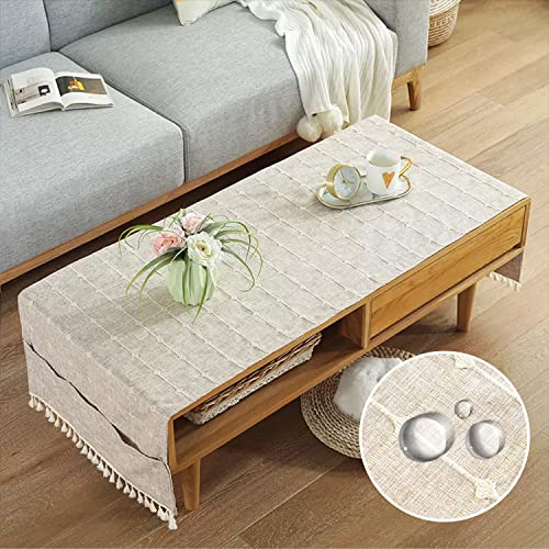 Abwischbare Leinen-Tischdecke Wohnzimmertisch Mit Taschen, Rechteckige Tischdecke Sofatisch, Waschmaschine, Trockner, Kühlschrankabdeckung, Tischläufer. Für ca. 50x100cm Tische-I-50x145cm(20x57inch) Abwischbare Leinen-Tischdecke Wohnzimmertisch Mit Taschen, Rechteckige Tischdecke Sofatisch, Waschmaschine, Trockner, Kühlschrankabdeckung, Tischläufer. Für ca. 50x100cm Tische-I-50x145cm(20x57inch) von qiden