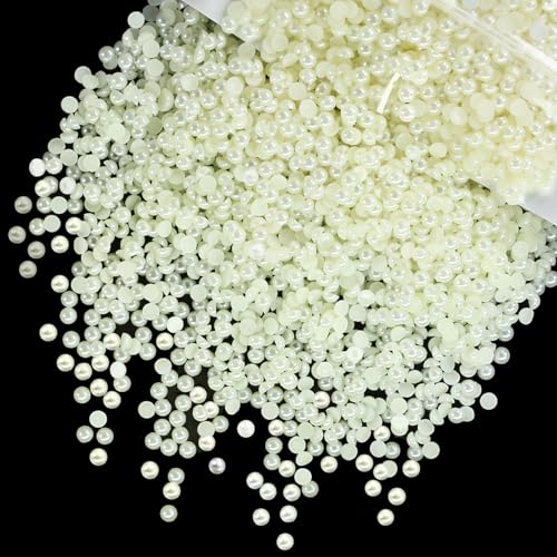 qiipii Halbrunde Perlen, Großpackung mit flacher Rückseite, Perlen für Nägel, Gesicht, Augen, Make-up, Becher, Flaschen, Basteln, Bedazzling, Kleidung, Schuhe, Handys, Autobücher qiipii Halbrunde Perlen, Großpackung mit flacher Rückseite, Perlen für Nägel, Gesicht, Augen, Make-up, Becher, Flaschen, Basteln, Bedazzling, Kleidung, Schuhe, Handys, Autobücher von qiipii