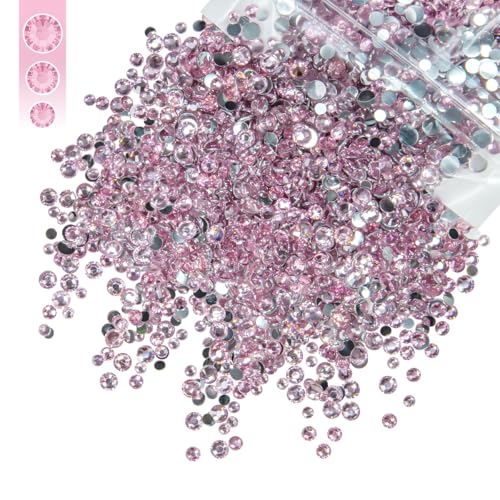 qiipii Harz-Strasssteine zum Basteln, flache Rückseite, 3 mm, 4 mm, 5 mm, gemischte Beutel, Diamanten, Kristalle, Edelsteine, Charms für Nägel, Gesicht, Augen, Make-up, Becher, Flaschen, Basteln von qiipii