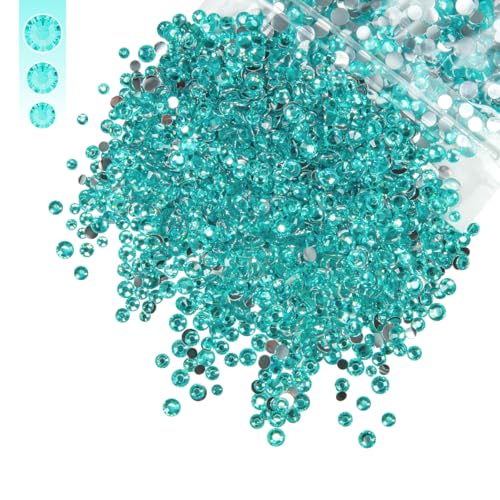 qiipii Harz-Strasssteine zum Basteln, flache Rückseite, 3 mm, 4 mm, 5 mm, gemischte Beutel, Diamanten, Kristalle, Edelsteine, Charms für Nägel, Gesicht, Augen, Make-up, Becher, Flaschen, Basteln von qiipii