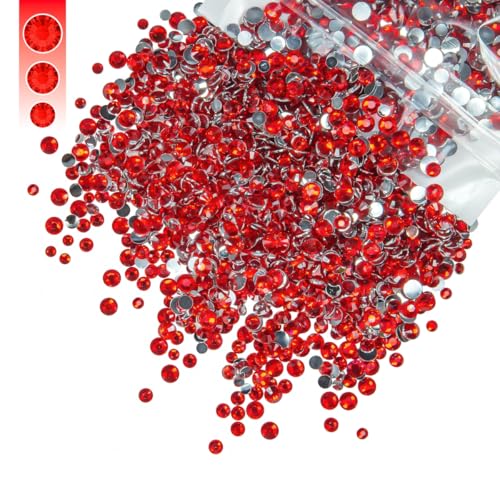 qiipii Harz-Strasssteine zum Basteln, flache Rückseite, 3 mm, 4 mm, 5 mm, gemischte Beutel, Diamanten, Kristalle, Edelsteine, Charms für Nägel, Gesicht, Augen, Make-up, Becher, Flaschen, Basteln von qiipii