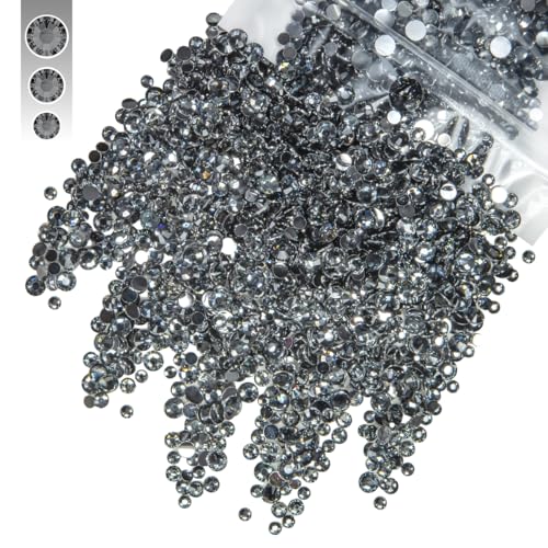 qiipii Harz-Strasssteine zum Basteln, flache Rückseite, 3 mm, 4 mm, 5 mm, gemischte Beutel, Diamanten, Kristalle, Edelsteine, Charms für Nägel, Gesicht, Augen, Make-up, Becher, Flaschen, Basteln von qiipii