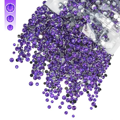 qiipii Harz-Strasssteine zum Basteln, flache Rückseite, 3 mm, 4 mm, 5 mm, gemischte Beutel, Diamanten, Kristalle, Edelsteine, Charms für Nägel, Gesicht, Augen, Make-up, Becher, Flaschen, Basteln von qiipii