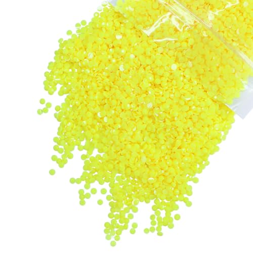 qiipii Harz-Strasssteine zum Basteln von flachen Steinen, Großpackung, nicht Hotfix-Diamanten, Kristalle, Edelsteine, Charms für Gesicht, Augen, Make-up, Becher, Flaschen, DIY Handwerk von qiipii