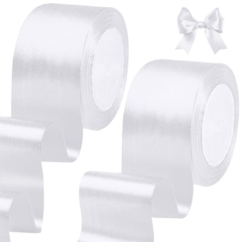 qingmeng 44m Geschenkband Weiss, 5cm Satinband Schleifenband Weiß Ribbon Band Schleife Geschenkband Breit Satinbänder Seidenband Band für Hochzeit geschenkverpackung Weihnachten Dekoration qingmeng 44m Geschenkband Weiss, 5cm Satinband Schleifenband Weiß Ribbon Band Schleife Geschenkband Breit Satinbänder Seidenband Band für Hochzeit geschenkverpackung Weihnachten Dekoration von qingmeng