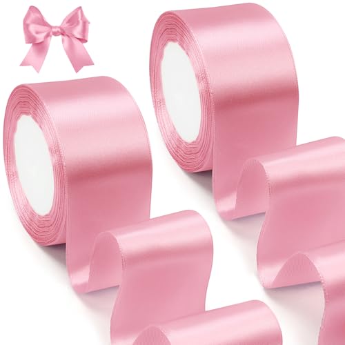 qingmeng 44m Satinband Rosa, 50mm Geschenkband Breit, Schleifenband Rosa, Seidenband Band Hochzeit Stoff, Rosegold Geschenk Band Geschenkbänder für Taufe Geburtstag Deko Geschenkverpackung qingmeng 44m Satinband Rosa, 50mm Geschenkband Breit, Schleifenband Rosa, Seidenband Band Hochzeit Stoff, Rosegold Geschenk Band Geschenkbänder für Taufe Geburtstag Deko Geschenkverpackung von qingmeng