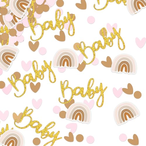 qingmeng Babyparty Deko Konfetti, 60 Stück Baby Shower Deko Regenbogen Herz Deko Gender Reveal Babyparty Deko Mädchen Junge Neutral Boy Girl Streudeko Taufe Servietten Dekoration Hello Baby Oh Baby qingmeng Babyparty Deko Konfetti, 60 Stück Baby Shower Deko Regenbogen Herz Deko Gender Reveal Babyparty Deko Mädchen Junge Neutral Boy Girl Streudeko Taufe Servietten Dekoration Hello Baby Oh Baby von qingmeng