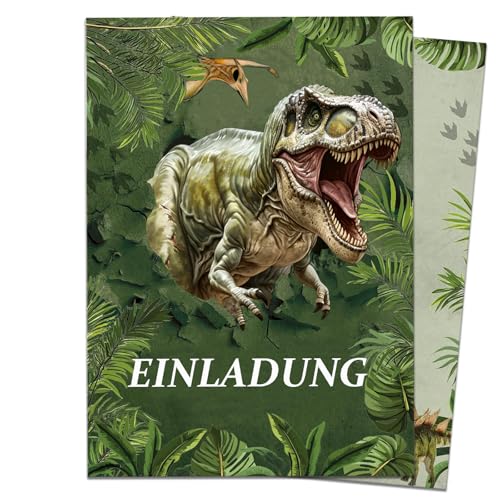 qingmeng Dino Einladungskarten Kindergeburtstag, 12x Einladungskarten Kindergeburtstag Junge, Dinosaurier Einladungskarten, Kinder Geburtstagseinladungen Jungen Mädchen für Dino Geburtstag Party Deko qingmeng Dino Einladungskarten Kindergeburtstag, 12x Einladungskarten Kindergeburtstag Junge, Dinosaurier Einladungskarten, Kinder Geburtstagseinladungen Jungen Mädchen für Dino Geburtstag Party Deko von qingmeng