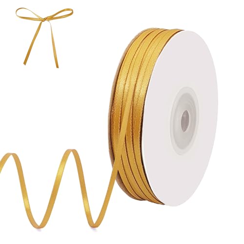 qingmeng Satinband Gold, 91m Geschenkband Gold Breit, 3mm Schleifenband Gold, Geschenkband Hochzeit Stoff, Goldenes Geschenk Band Geschenkbänder für Taufe Geburtstag Deko Geschenkverpackung qingmeng Satinband Gold, 91m Geschenkband Gold Breit, 3mm Schleifenband Gold, Geschenkband Hochzeit Stoff, Goldenes Geschenk Band Geschenkbänder für Taufe Geburtstag Deko Geschenkverpackung von qingmeng