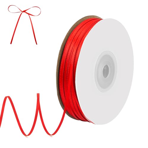 qingmeng Satinband Rot, 91m Geschenkband Rot Breit, 3mm Schleifenband Rot, Geschenkband Hochzeit Stoff, Rotenes Geschenk Band Geschenkbänder für Taufe Geburtstag Deko Geschenkverpackung qingmeng Satinband Rot, 91m Geschenkband Rot Breit, 3mm Schleifenband Rot, Geschenkband Hochzeit Stoff, Rotenes Geschenk Band Geschenkbänder für Taufe Geburtstag Deko Geschenkverpackung von qingmeng