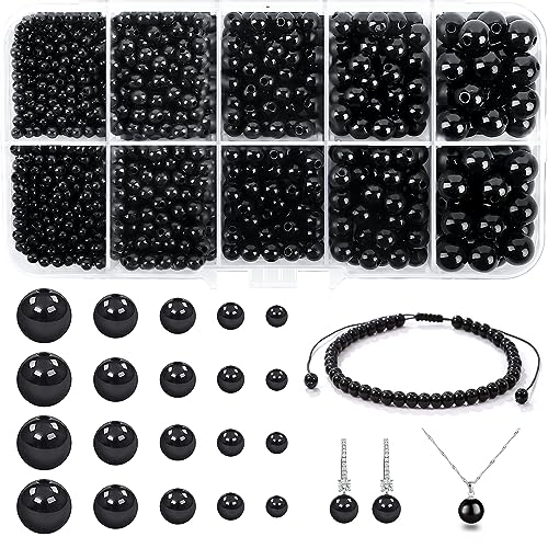 qingmeng Schwarze Perlen, 1750 Stück Schwarz Bastelperlen, 4/6/8/10mm Runde Kleine Perlen Schwarz Buchstabenperlen Schwarz zum Auffädeln mit Loch Perlen für Armbänder Halskette DIY Handwerk qingmeng Schwarze Perlen, 1750 Stück Schwarz Bastelperlen, 4/6/8/10mm Runde Kleine Perlen Schwarz Buchstabenperlen Schwarz zum Auffädeln mit Loch Perlen für Armbänder Halskette DIY Handwerk von qingmeng
