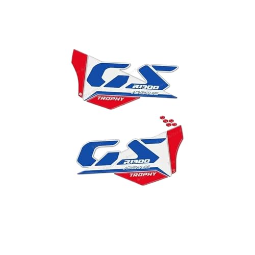 Für R 1300 GS R1300GS ADV TROPHY 2025 Zubehör 3D Epoxidharz Tankpad Schutzaufkleber Dekorativer Aufkleber(Blau) von qiuboou