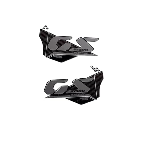 Für R 1300 GS R1300GS ADV TROPHY 2025 Zubehör 3D Epoxidharz Tankpad Schutzaufkleber Dekorativer Aufkleber(Schwarz) von qiuboou