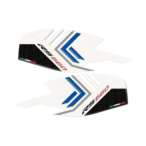 Für RS660 RS 660 2024 Motorradzubehör Tankpad-Aufkleber 3D-Epoxidharz-Schutzaufkleber(Blau) von qiuboou