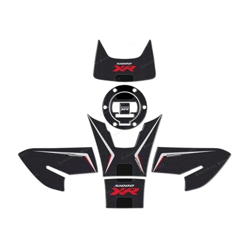 Für S1000XR S 1000 XR Motorrad Zubehör 3D Epoxidharz Tank Pad Schutz Aufkleber Kit Aufkleber(Red) von qiuboou