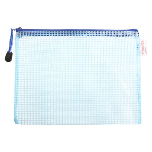 qiuxiaoaa Dokumententasche A3, Größe Reißverschluss, Dokumententasche, Bürobedarf, wasserdicht, Schreibwaren, Blau von qiuxiaoaa