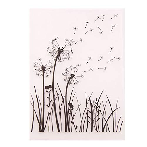 qiuxiaoaa Plastic Embossing Folder Vorlage DIY Scrapbook Fotoalbum Karte Herstellung Dekoration Handwerk Löwenzahn Bump Druckwerkzeug von Homry
