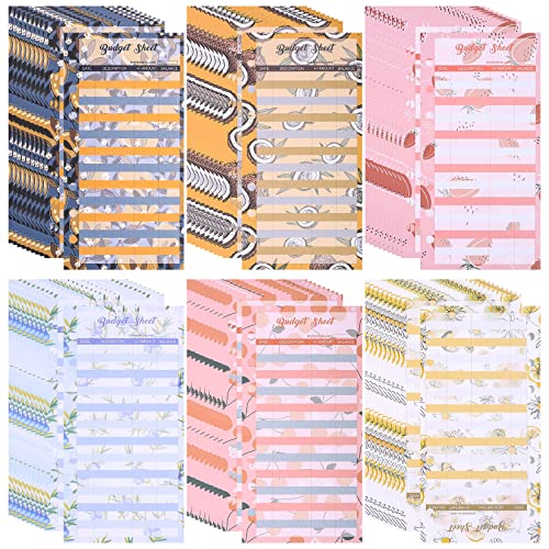 60 Blätter Budget Blätter, A6 Budget Planner, 6 Löcher Budgetblatt Budget Sheets, Nachfüllpapier Binder Organizer Budget Geld Organizer Blätter Zubehör für Büro Zuhause Schule Budget (A) von qiwuhai
