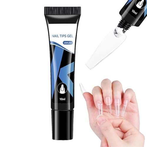 qixeuoa Gelnageltipps Kleber, Gelnagelkleber | Extra starker Kleberbasis- und Gebäudegel,Fingernagelpolnische Basis, langlebige Tipps Kunstdesign Tools für Frauen, Mädchen von qixeuoa
