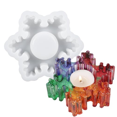 DIY-Basteln Von Epoxidharz-Gussformen Mit Weihnachtsbaum Und Schneeflockenformen | Weihnachtskerzenhalter Silikonform | Perfekt Für Acrylfarbe, Gips, Ton Und Mehr DIY-Basteln Von Epoxidharz-Gussformen Mit Weihnachtsbaum Und Schneeflockenformen | Weihnachtskerzenhalter Silikonform | Perfekt Für Acrylfarbe, Gips, Ton Und Mehr von qokeeu
