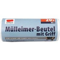 quickpack Müllbeutel 20,0 l transparent, 40 St. von quickpack