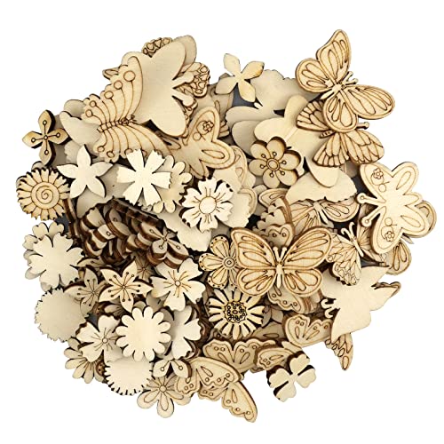 quiodok 200 Stück Schmetterling und Blumen Holzscheiben DIY Handwerk Holz Log Scheiben Blatt Formen Dekoration Für Scrapbooking Basteln Personalisierte Geschenke Hochzeits und Partydekoration quiodok 200 Stück Schmetterling und Blumen Holzscheiben DIY Handwerk Holz Log Scheiben Blatt Formen Dekoration Für Scrapbooking Basteln Personalisierte Geschenke Hochzeits und Partydekoration von quiodok