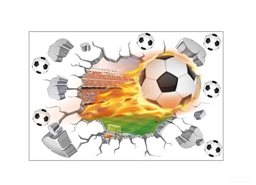 quiodok 3D Fussball Wandtattoo Durchbruch Wandaufkleber für Kinderzimmer Jungen Wandtattoo Fussball Kinderzimmer Dekowandtattoo Fussball 50 * 70cm für Schlafzimmer Deko Geschenk quiodok 3D Fussball Wandtattoo Durchbruch Wandaufkleber für Kinderzimmer Jungen Wandtattoo Fussball Kinderzimmer Dekowandtattoo Fussball 50 * 70cm für Schlafzimmer Deko Geschenk von quiodok