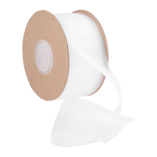 quiodok Weiss Schleifenband Breit, Geschenkband Weiss, Schleifenband Weiss, 38 mm x 25 m Schleifenband Hochzeit, für Party Geschenkverpackung, Blumen, Valentinstag Dekoband von quiodok