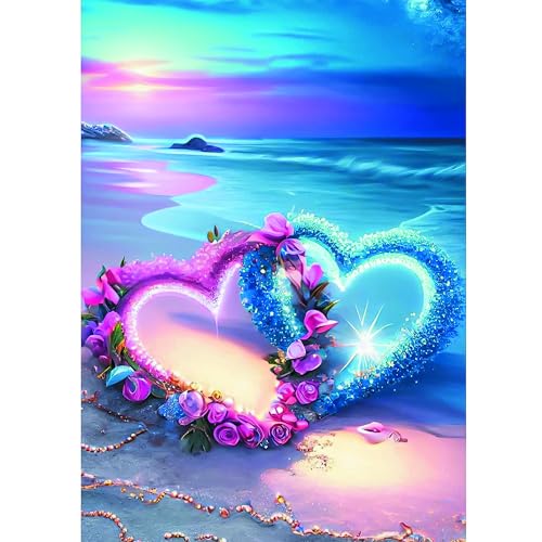 quxup 5D DIY Diamond Painting Kits für Erwachsene, Diamond Art Diamond Painting Full Drill Crystal Rhinestone Embroidery Craft Kits for Home Wall Decor Gifts (30x40 Seelengefährten) von quxup