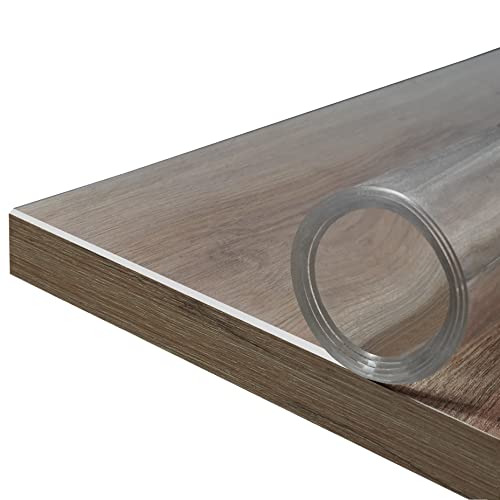 Rollmaxxx Tischfolie 2mm - Tischdecke transparent - mit abgeschrägter Kante - Tischschutz - Schutztischdecke - Schutzfolie - PVC Folie für Tisch – Maßanfertigung möglich (90 cm x 100 cm) von r rollmaxxx