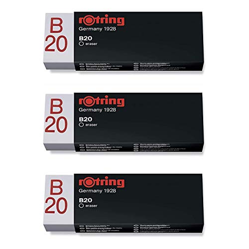 Rotring 3 Stück Radiergummis rapid-eraser B20 von rOtring